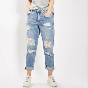 Topshop - Hayden - Distressed Boyfriend Jeans - 26w